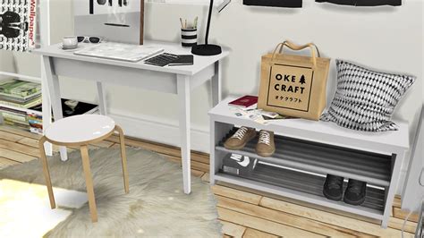 Sims 4 Ccs The Best Ikea Office Set Tjusig Hallway Set And Dc