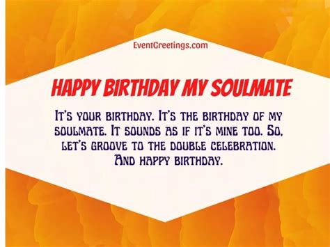 20 Cute And Romantic Birthday Wishes For Soulmate Events Greetings
