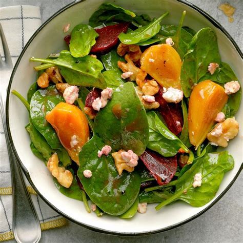Spinach Salad With Goat Cheese And Beets Recipe How To Make It Taste