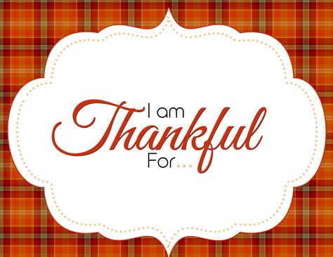 I Am Thankful For Printable Thanksgiving Template | Frugalful.com