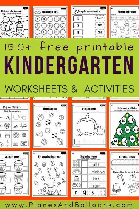 Free Worksheet For Kindergarten