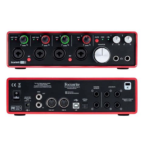 The 18i8 sits just below the top of the scarlett range, and i think it hits a. SCHEDA AUDIO FOCUSRITE SCARLETT 18i8 (2nd Generation ...