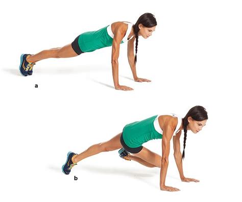 4 Cross Body Mountain Climber Get Into A Push Up Position With Your