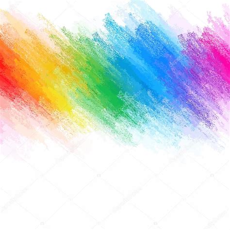 Rainbow Chalk Brush Strokes Background ⬇ Vector Image By © Shekaka