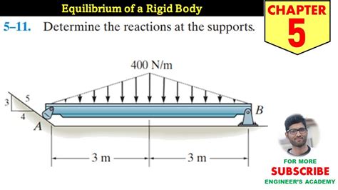 5 11 Equilibrium Of A Rigid Body Chapter 5 Hibbeler Statics 14th