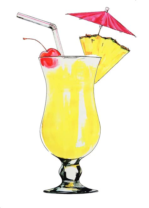 Drinks Clipart Pina Colada Large