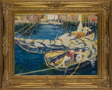 Lot Jane Peterson American 1876 1965 Boats In Gloucester
