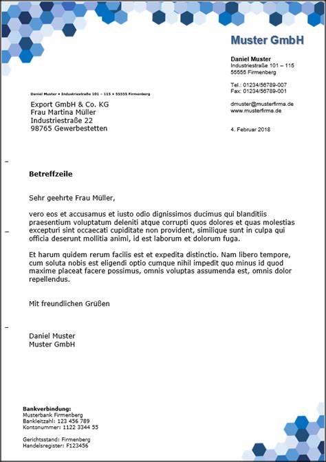 Kostenlose Word Briefkopf-Vorlagen herunterladen