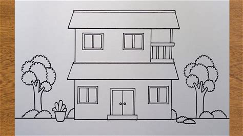 30+ Contoh Gambar Rumah Simple, Yang Sudah Diwarnai!
