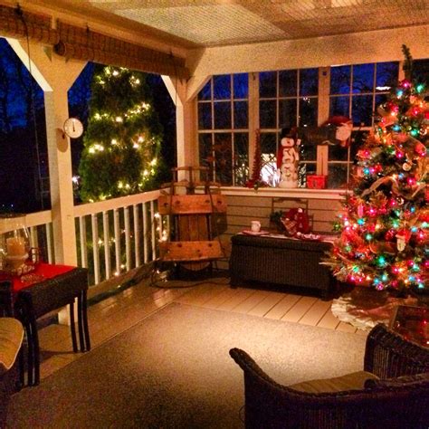 10 Christmas Trees On Front Porch