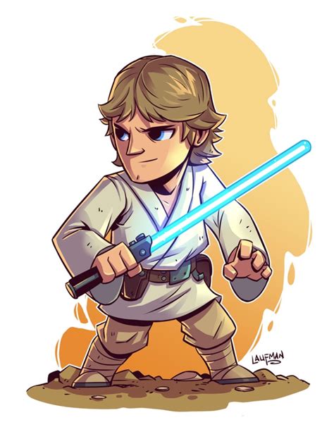 Derek Laufman Star Wars Luke Skywalker Star Wars Cartoon Star Wars