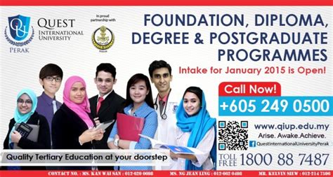 It is owned by global integrated training associates sdn bhd. QUEST International University - Intake for January 2015