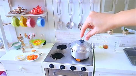 Miniature Cooking Coconut Beef Curry Kitchen Play Set Real Food
