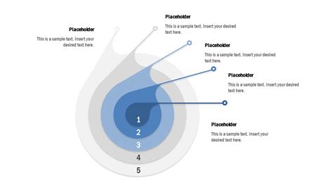 5 Step Concentric Circles Diagram For Powerpoint Slidemodel