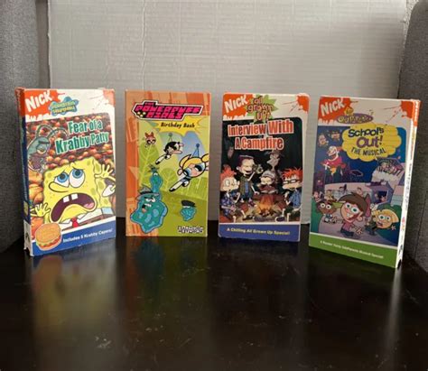 NICKELODEON VHS LOT Of SpongeBob Powerpuff Girls Rugrats Fairy Odd Parents PicClick AU