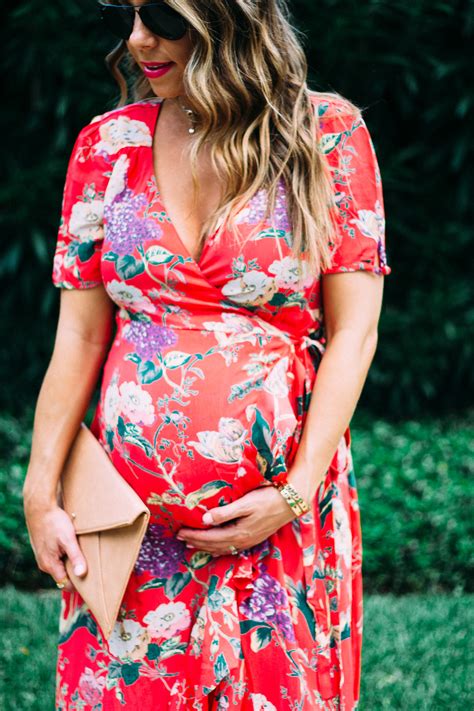 Floral Maternity Wrap Dress The Fashion Hour