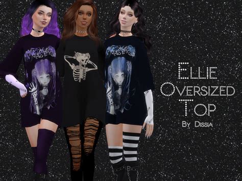 Ellie Oversized Top By Dissia From Tsr • Sims 4 Downloads