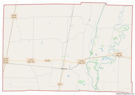 Map Of Cross County Arkansas
