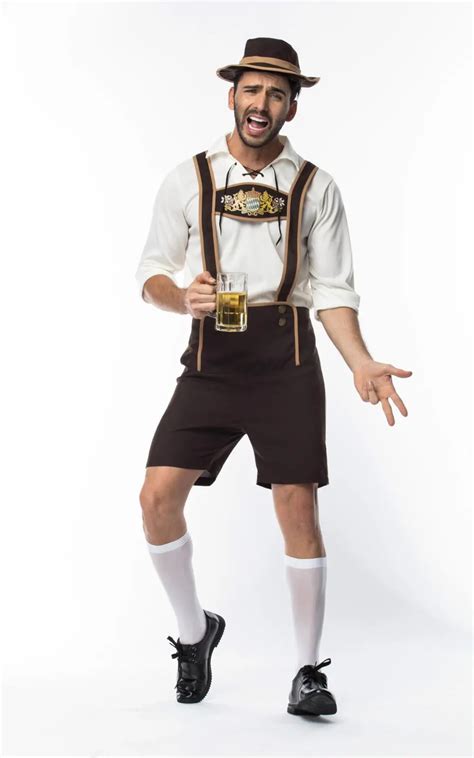 Mens Bavarian Lederhosen Oktoberfest Beer Guy Costume M 3xl Satisfaction Guarantee Save Money