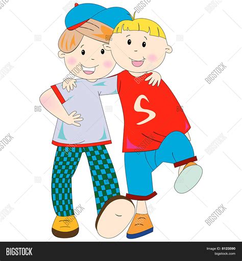 Best Friends Cartoon Vector And Photo Free Trial Bigstock