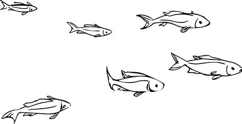 Library Of Clipart Royalty Free Stock Black And White Fish