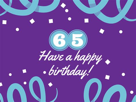 Happy 65th Birthday Card 3 Freeecards