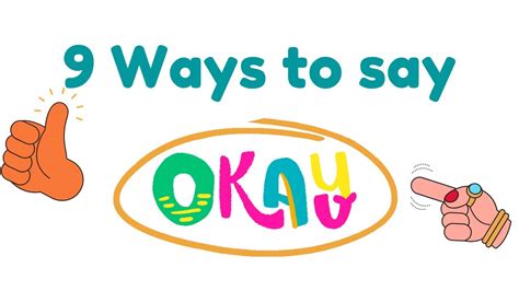 9 Ways To Say Okay Learn English Vocabulary Other Way To Say Okay