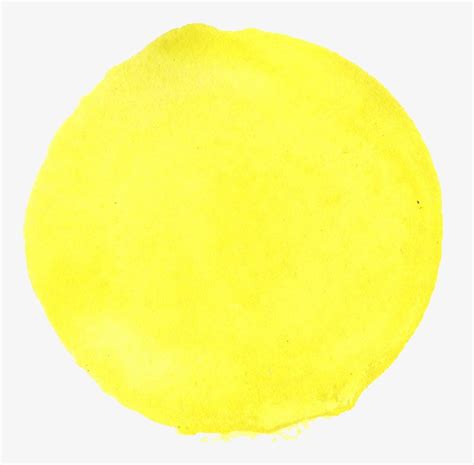 4 Yellow Watercolor Circle Yellow Free Transparent Png Download