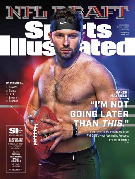 baker mayfield appears shirtless on cover of sports illustrated oklahoma
