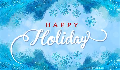 Happy Holidays Card Design Vector Download
