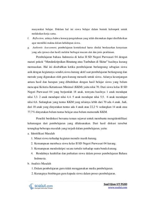Contoh Artikel Ut Pgsd - Galeri Sampul