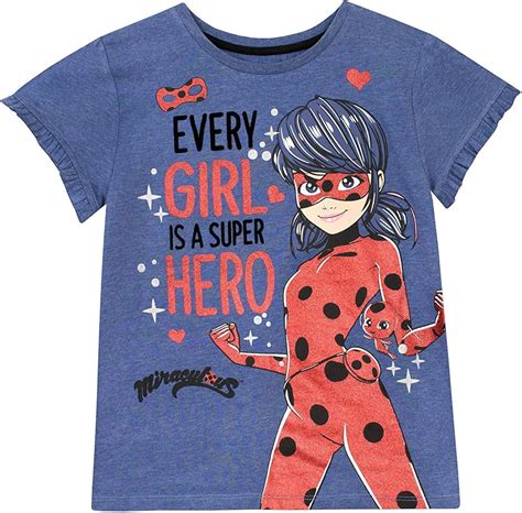 ladybug miraculous girls t shirt bug lady tees factory direct and quick delivery chugai af