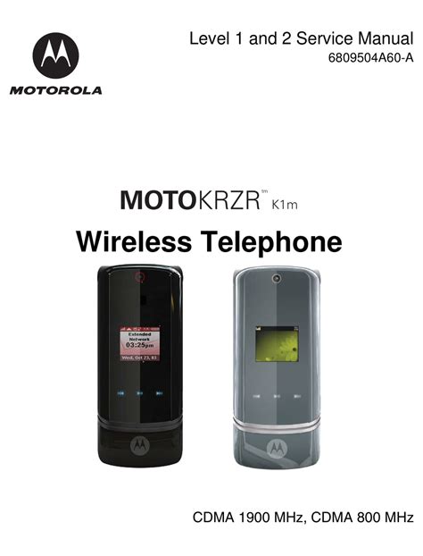 Motorola Motokrzr K1m Service Manual Pdf Download Manualslib