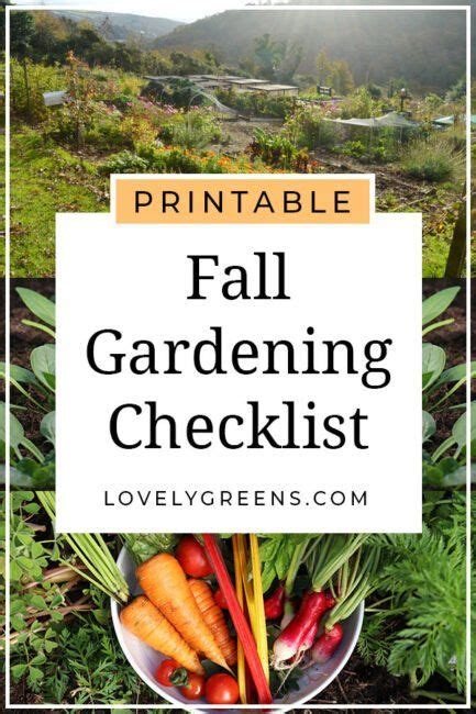 Fall Gardening Checklist Printable Garden Tasks To Prepare For Winter