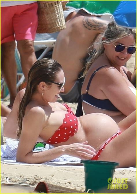 Pregnant Candice Swanepoel Flaunts Baby Bump In A Bikini Photo
