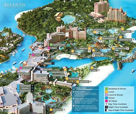 Map Of Atlantis Paradise Island All Inclusive Package Bahamas Travel