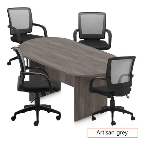 Gof 6ft 8ft 10ft Conference Table Set With Chairs G10900b Cherry