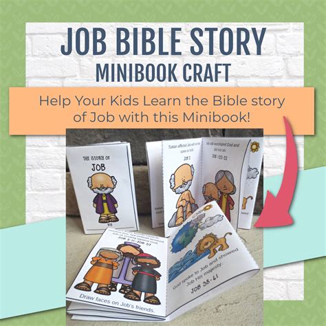 Job Bible Story Craft For Kids Minibook Kids Bible Teacher