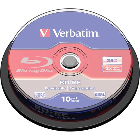 Verbatim Re Writable Blu Ray Discs 25gb 10 Pack 43694 Bandh