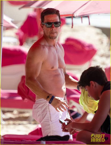 mark wahlberg and wife rhea match in white swimsuits for another barbados beach day photo 4998761