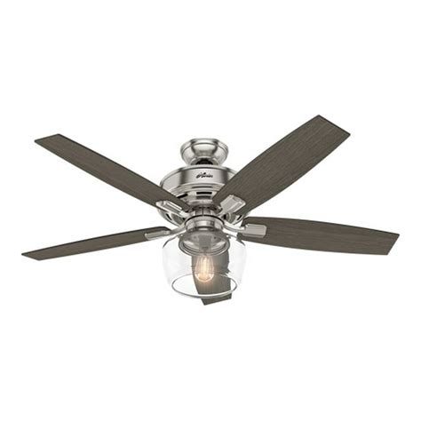 Hunter 52 54188 Bennett Led Ceiling Fan Brushed Nickel With Light