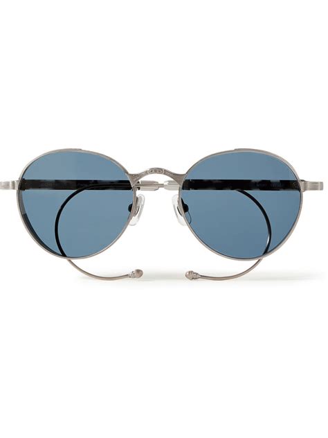 Matsuda Convertible Round Frame Silver Tone Sunglasses Matsuda