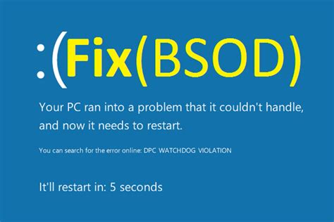 Top 5 Methods To Solve Windows 10 Blue Screen Of Death Bsod And