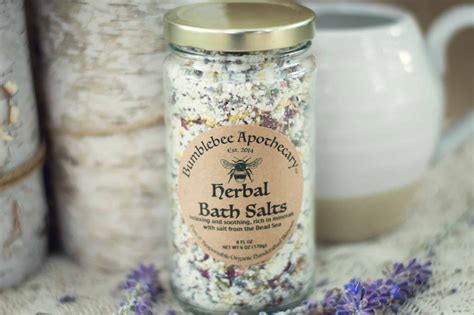 Herbal Bath Salts Recipe Bumblebee Apothecary