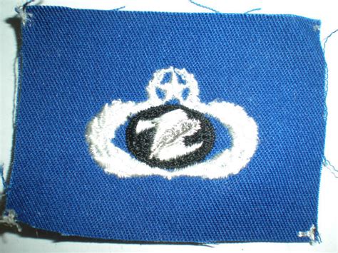 Us Air Force Administration 9 Level Badge Color On Blue Twill Ebay