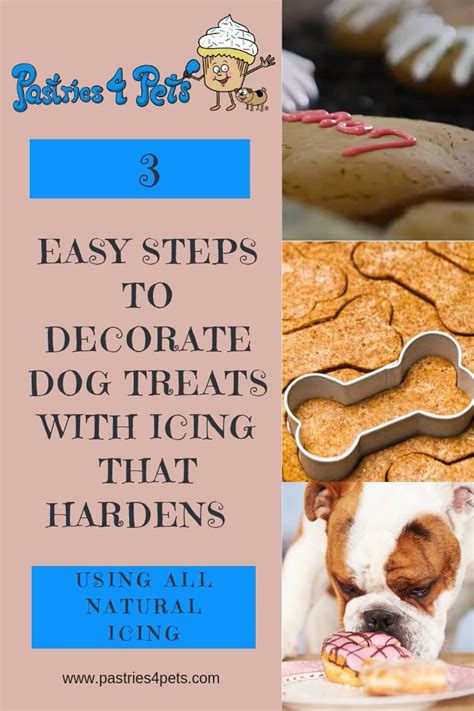 They are both used for decorating cakes, donuts, muffins and/or pastries. The easiest way to decorate dog treats is to mix up icing ...