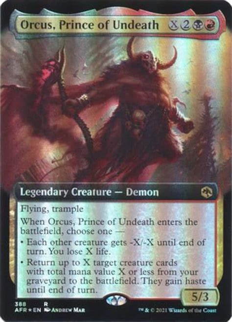 Orcus Prince Of Undeath 388 Extended Art Foil Adventures Etsy
