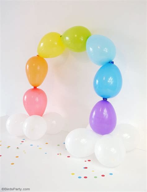diy easy rainbow balloon arch party ideas party printables blog