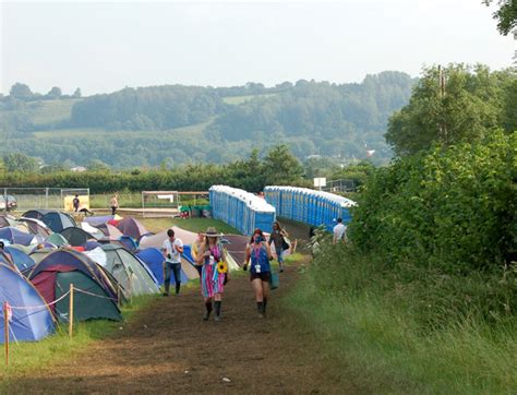 Glastonbury Festival Campsite And Loos Andy F Geograph