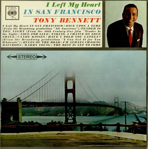 Tony Bennett I Left My Heart In San Francisco Stereo Uk Vinyl Lp